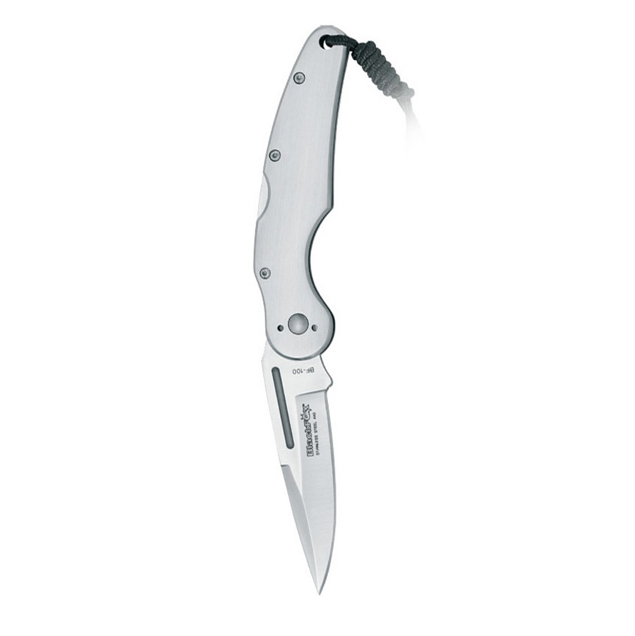 Складной нож Fox Blackfox, сталь 440А, рукоять сталь 420J2, серый - фото 4