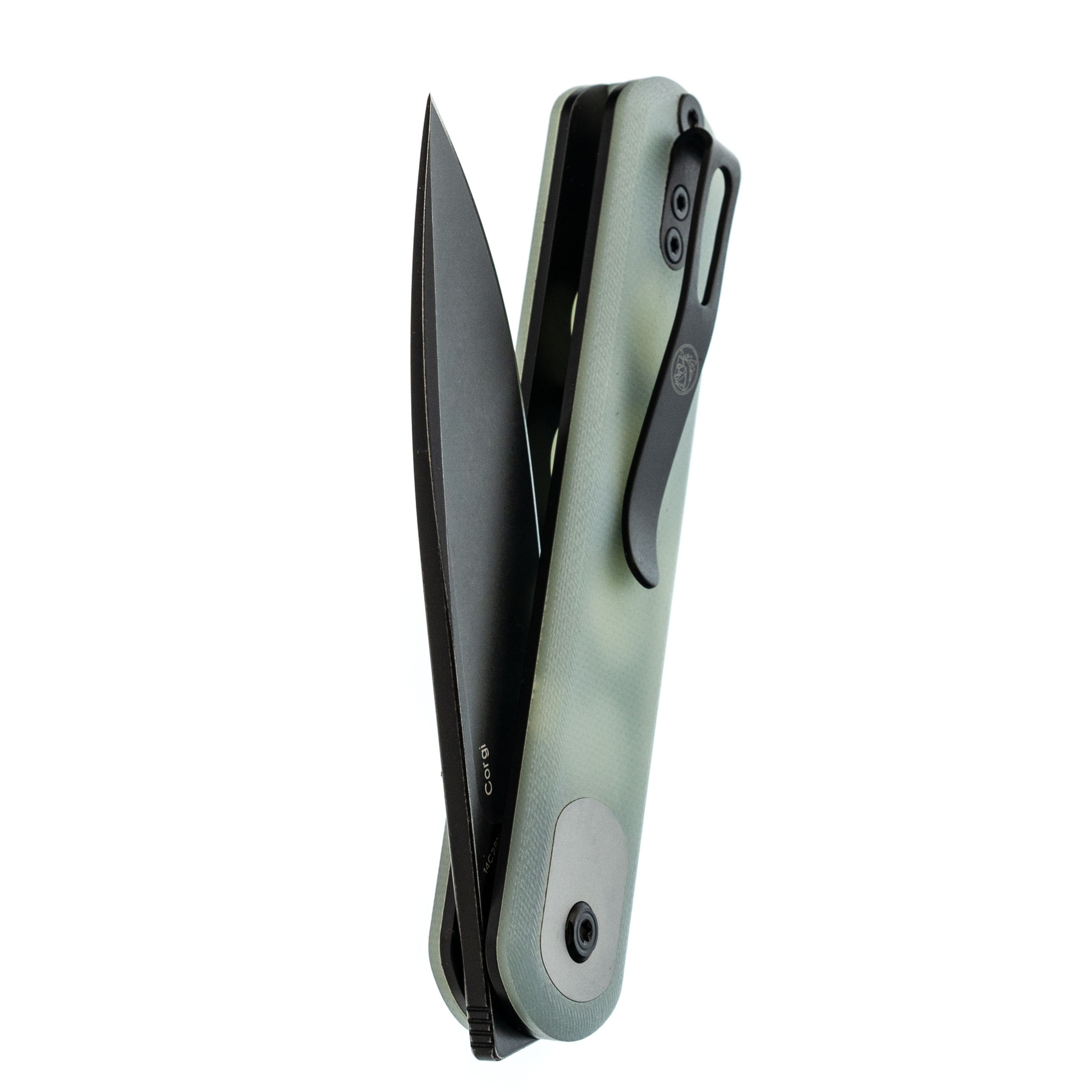 Складной нож Corgi Vosteed, сталь 14C28N, рукоять G10, jade - фото 5