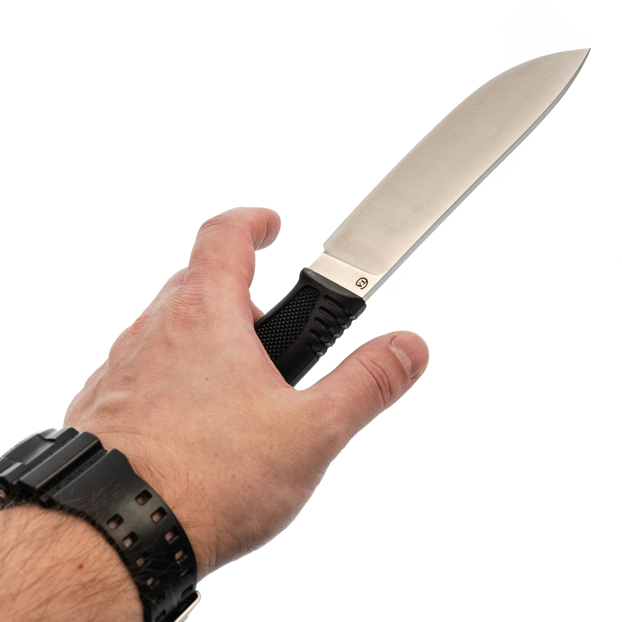 фото Нож ротный-2, сталь d2, рукоять резина титов и солдатова