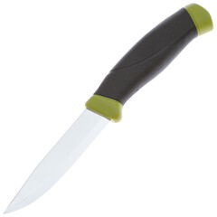 Фото Нож с фиксированным лезвием Morakniv Companion, сталь Sandvik 12C27, рукоять резина, olive green