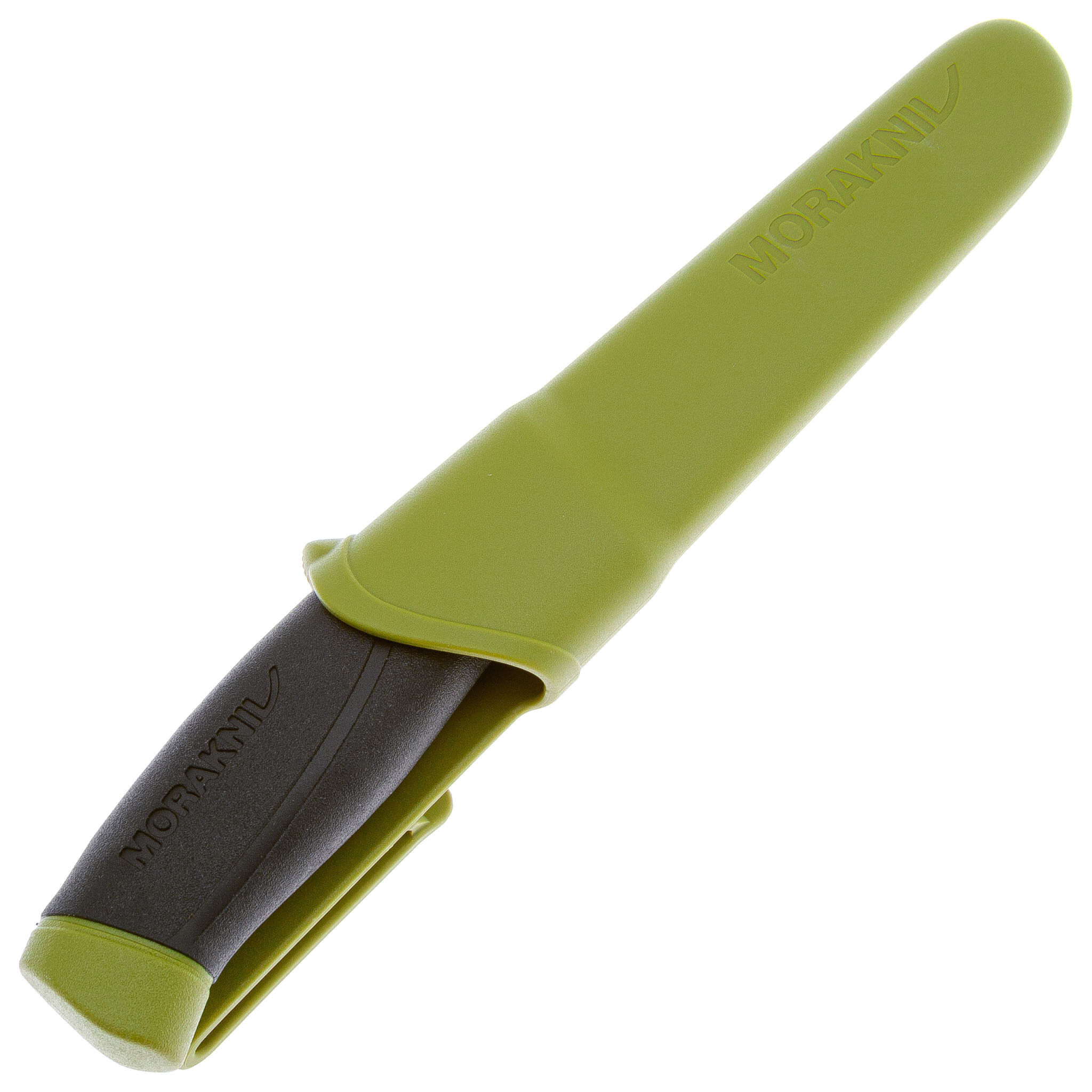 Нож с фиксированным лезвием Morakniv Companion, сталь Sandvik 12C27, рукоять резина, olive green - фото 4