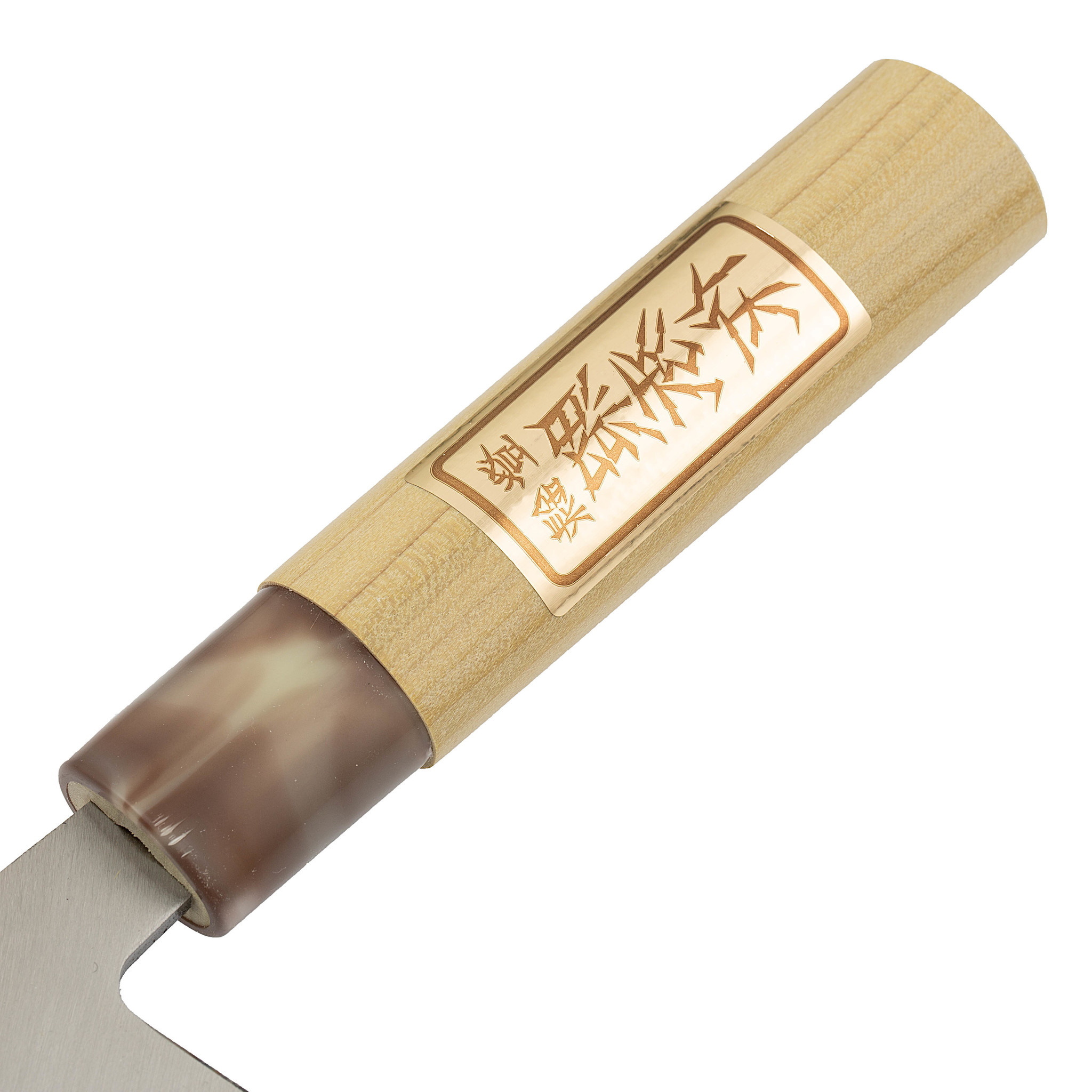 Нож кухонный для разделки рыбы деба Shimomura, сталь DSR1K6, рукоять магнолия - фото 2
