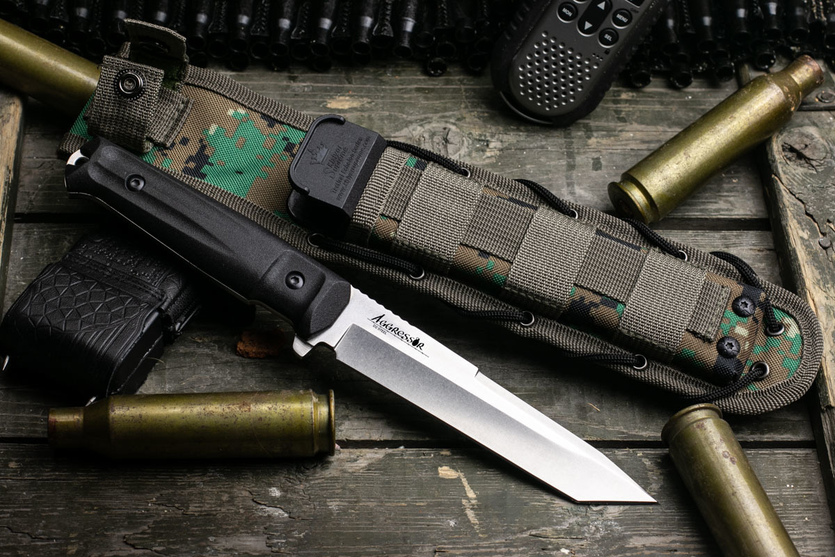 Тактический нож Aggressor D2 SW, Stonewash, Kizlyar Supreme - фото 3