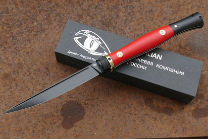 Складной нож Reptilian Кабальеро-01 ограниченный выпуск, сталь D2, рукоять G10, красный