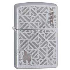 Фото Зажигалка ZIPPO с покрытием Satin Chrome, латунь/сталь, серебр., матовая, 36x12x56 мм