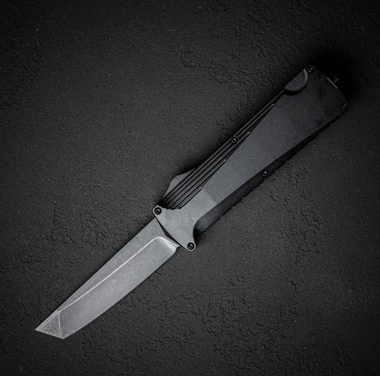 Автоматический нож Daggerr Koschei Tanto Black (Кощей), сталь D2 - фото 1