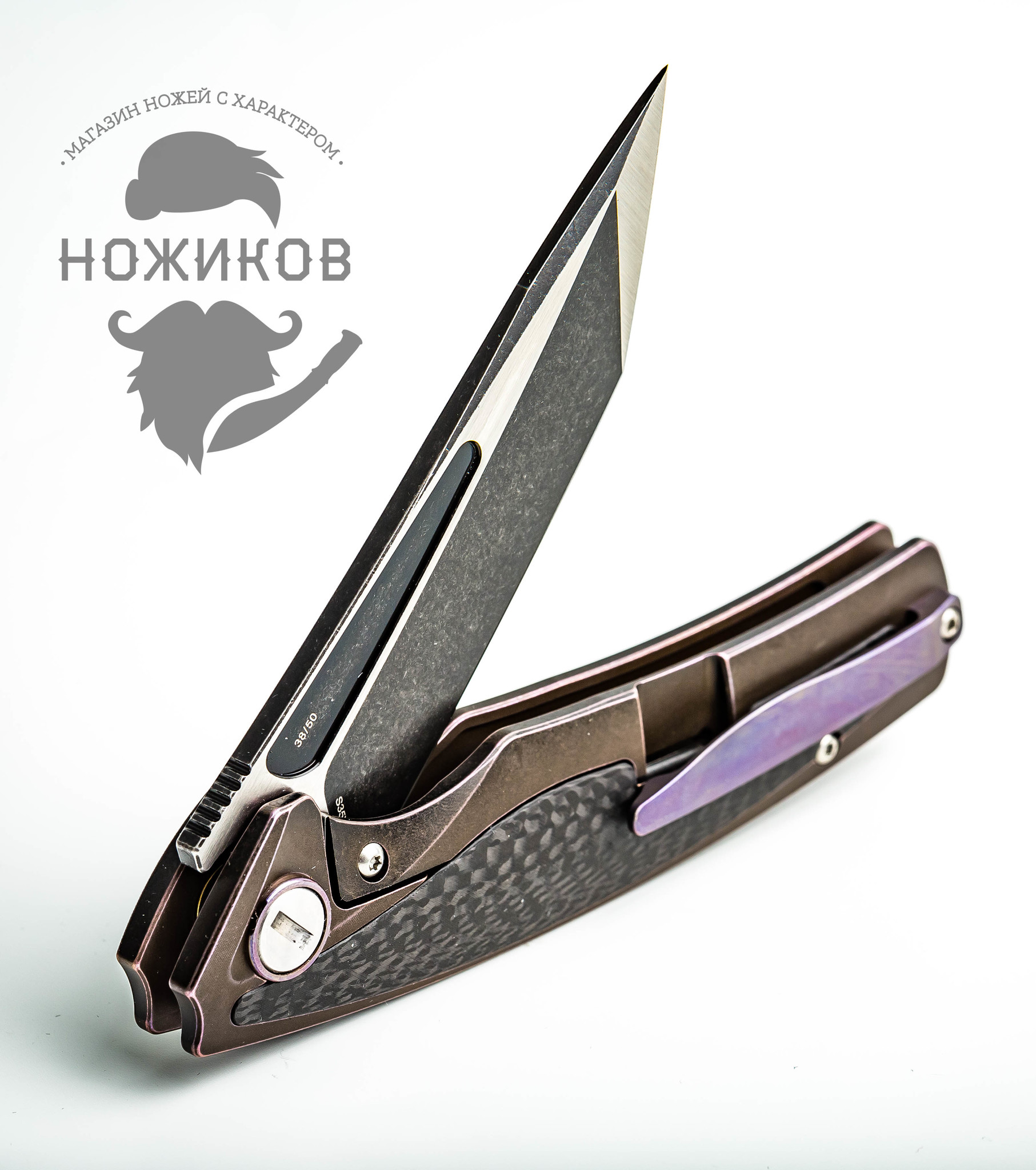 Складной нож Bestech Predator limited edition Black BT1706E, сталь CPM-S35VN, рукоять титан - фото 7