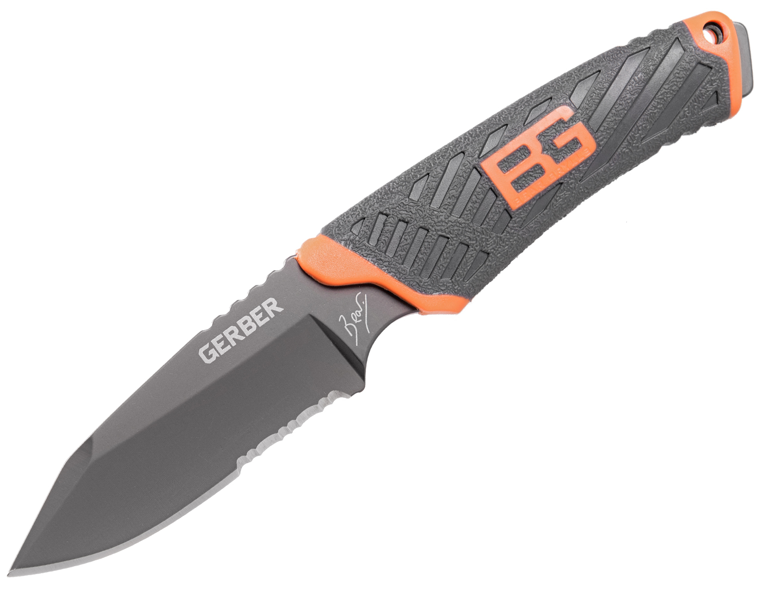 Нож Gerber Bear Grylls Compact Fixed Blade, сталь 7Cr17MoV, рукоять термопластик GRN