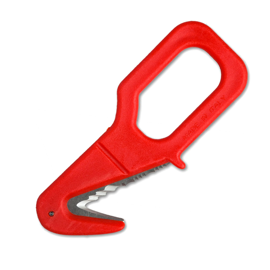 Стропорез Fox Rescue Emergency Tool, сталь 420J2, рукоять термопластик FRN, красный нож для электриков crawford plier knife сталь 420j2