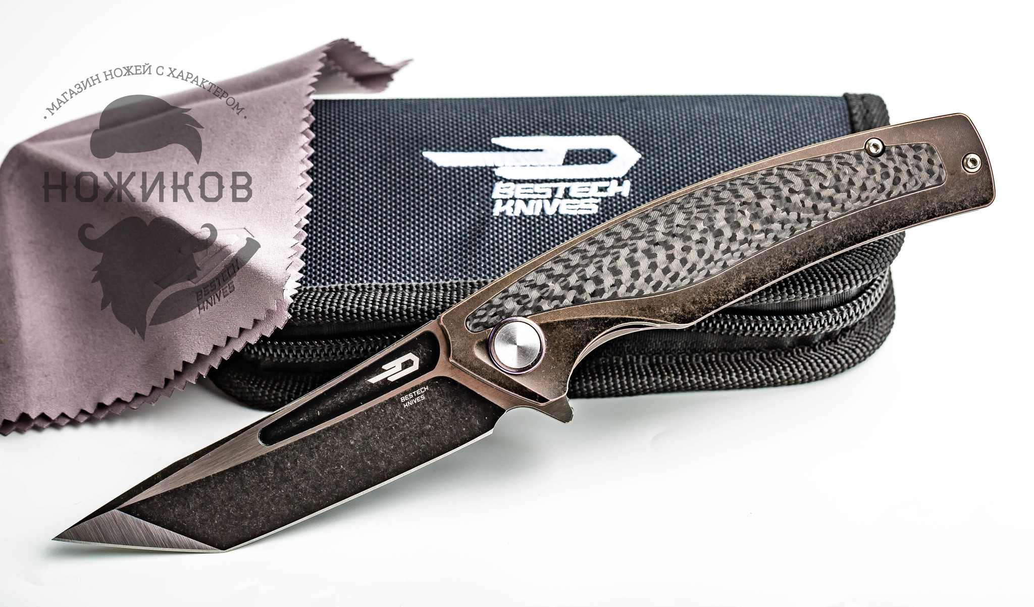Складной нож Bestech Predator limited edition Black BT1706E, сталь CPM-S35VN, рукоять титан от Ножиков