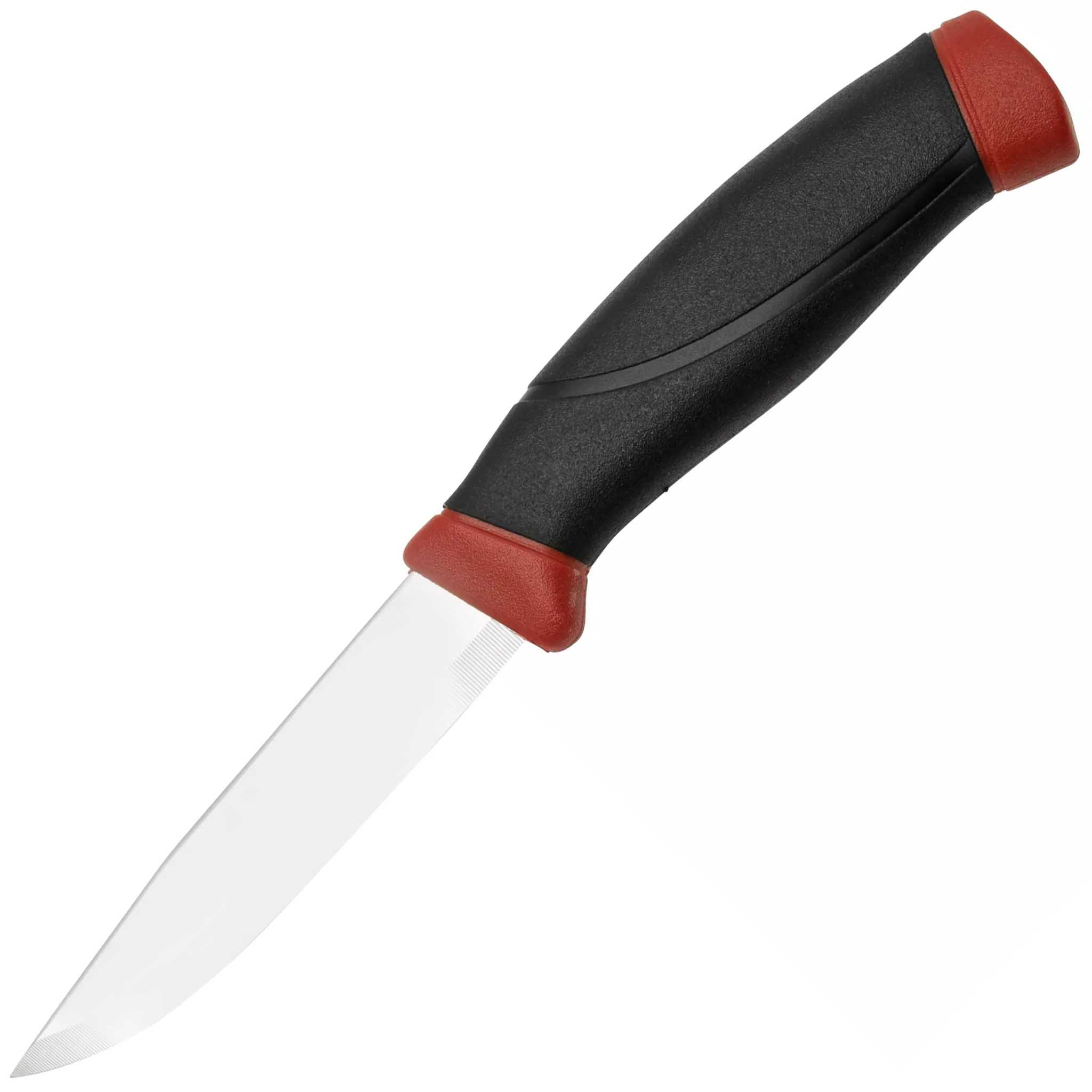 Нож с фиксированным лезвием Morakniv Companion, сталь Sandvik 12C27, рукоять резина, Dala red