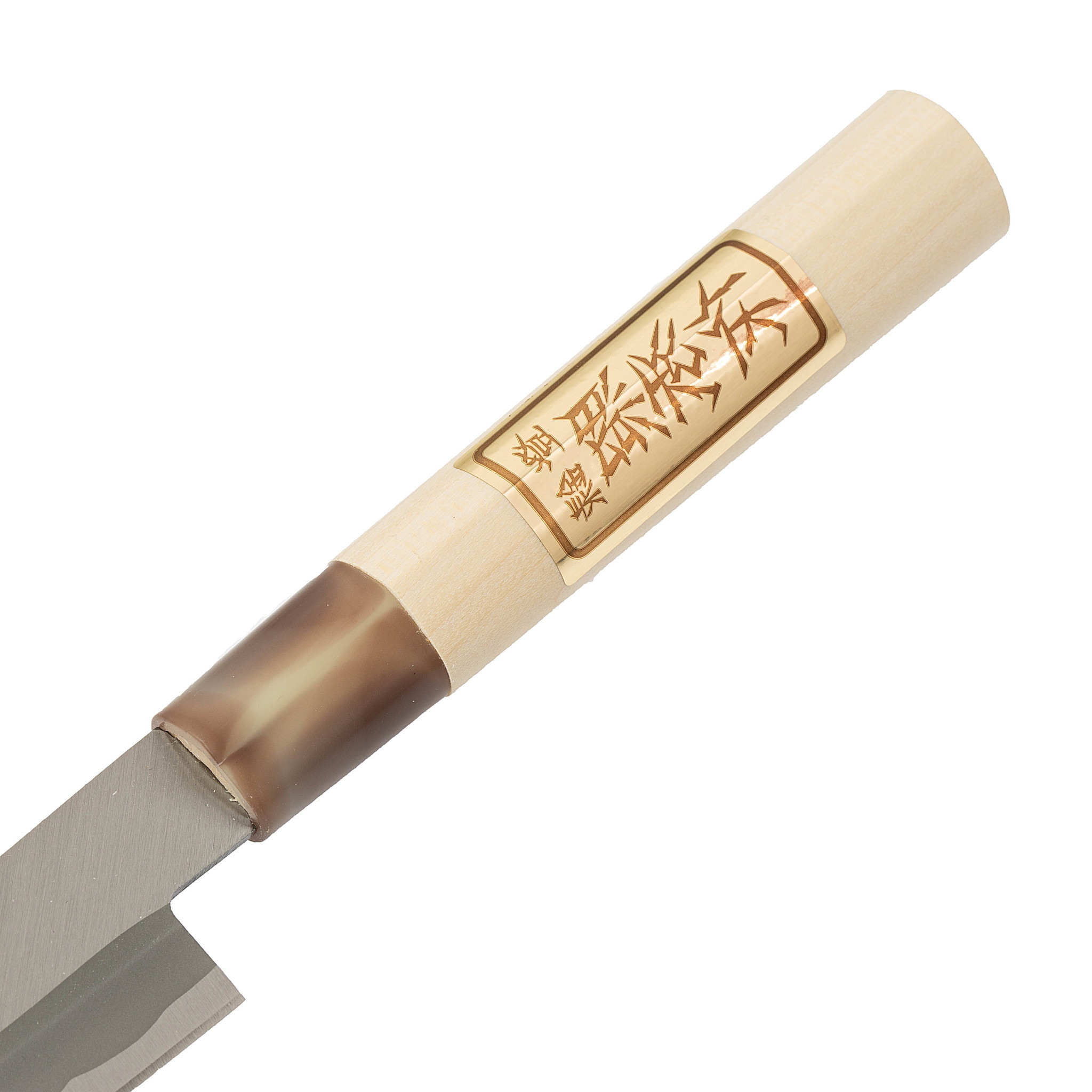 Нож кухонный Янагиба Shimomura, сталь DSR1K6, рукоять магнолия - фото 2