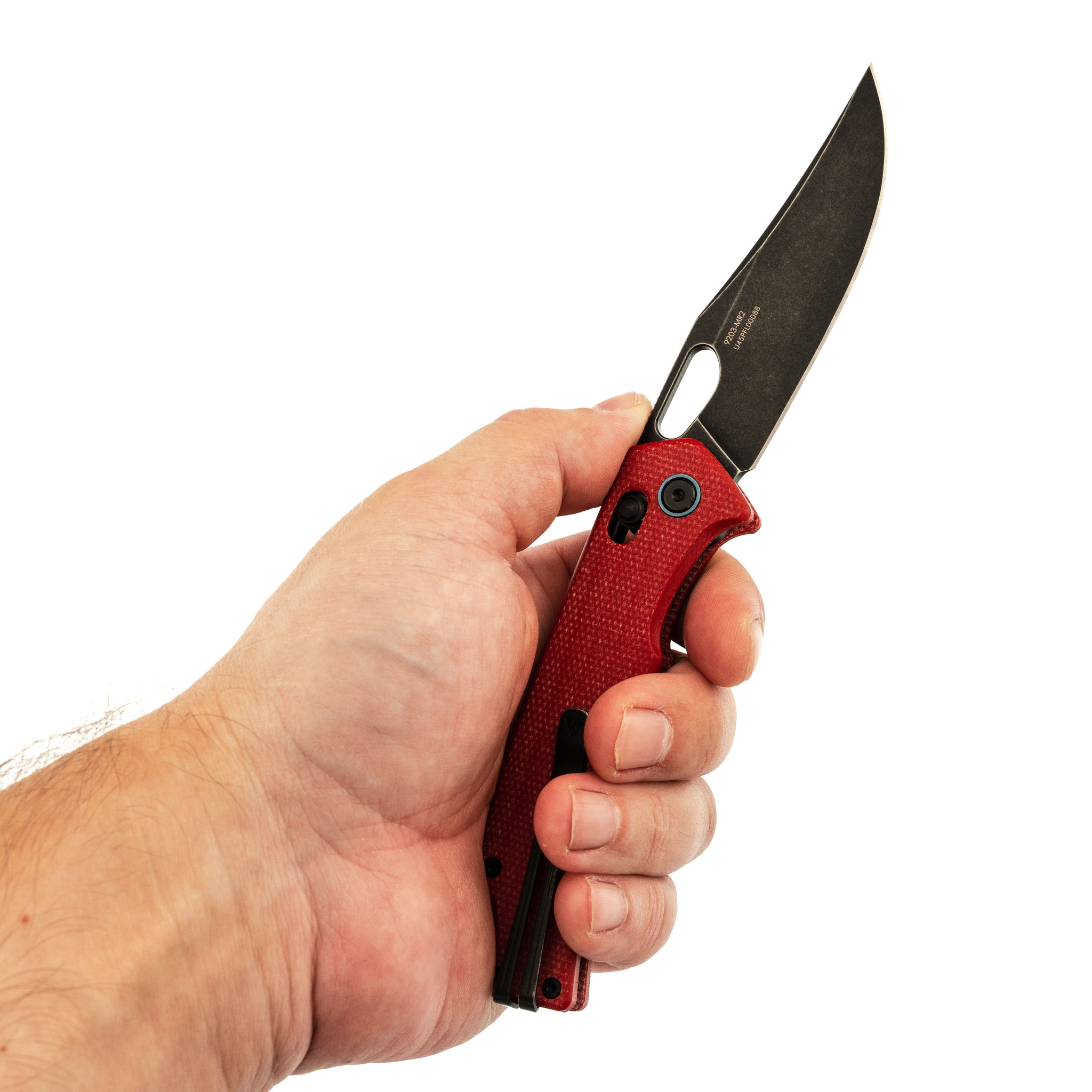 Складной нож SRM 9203-MR2, сталь 10Cr15CoMoV, рукоять Red Micarta - фото 6
