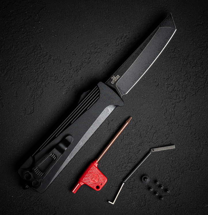 Автоматический нож Daggerr Koschei Tanto Black (Кощей), сталь D2 - фото 2