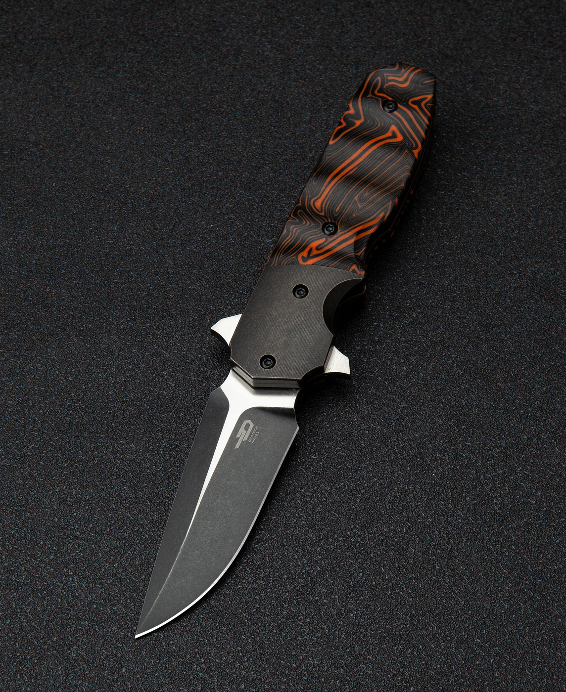 Складной нож Bestech Freefall, сталь S35VN, рукоять титан/G10 Orange 