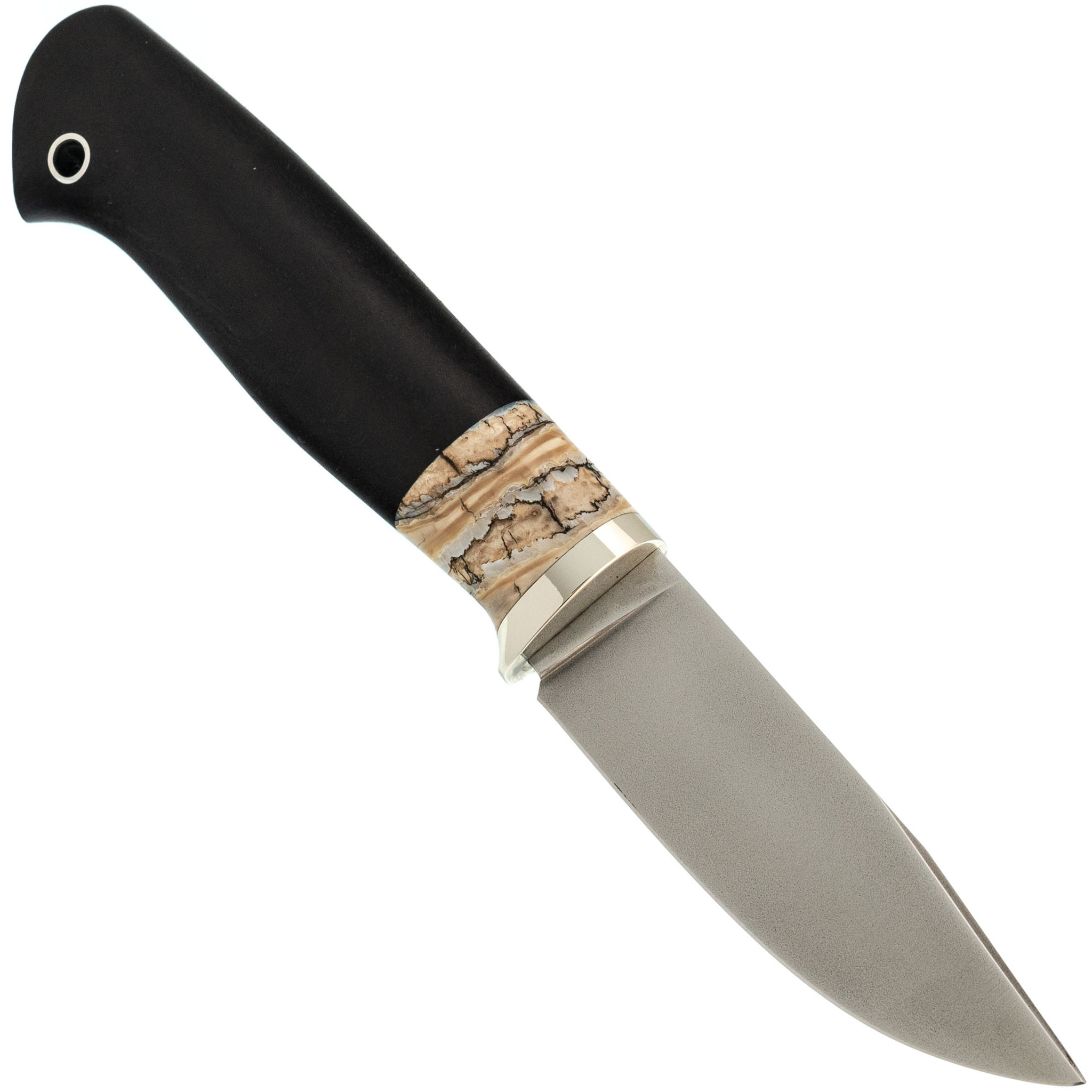 Нож Окский, сталь D2, рукоять граб, вставка карельская береза - фото 4