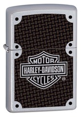 Фото Зажигалка ZIPPO Harley-Davidson®, латунь/сталь с покрытием Satin Chrome™, серебристая, 36x12x56 мм