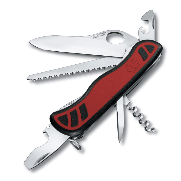Нож перочинный Victorinox Forester One Hand, сталь X50CrMoV15, рукоять нейлон, красно-черный