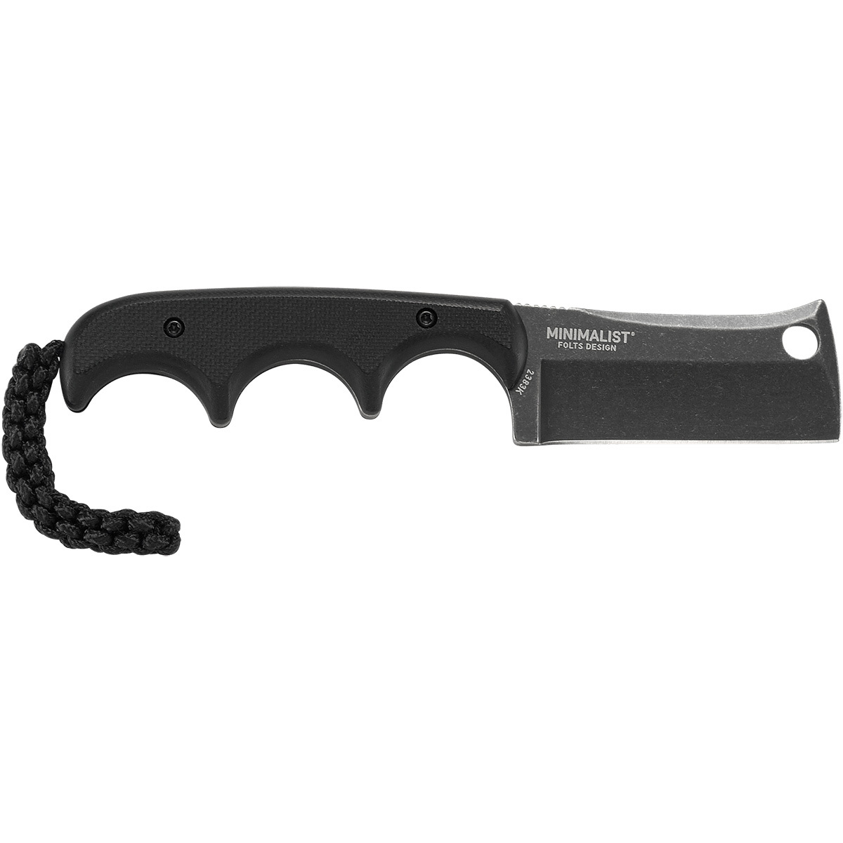 Шейный нож с фиксированным клинком CRKT Minimalist Cleaver Blackout, сталь 5Cr15MoV, рукоять G10 - фото 2