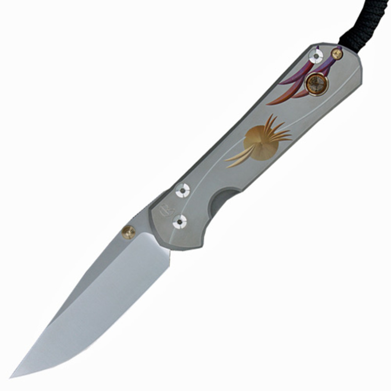Нож складной Large Sebenza 21 Unique Graphics Citrine Cabochon