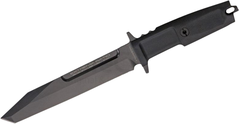 фото Нож с фиксированным клинком extrema ratio fulcrum testudo (black), сталь bhler n690, рукоять пластик