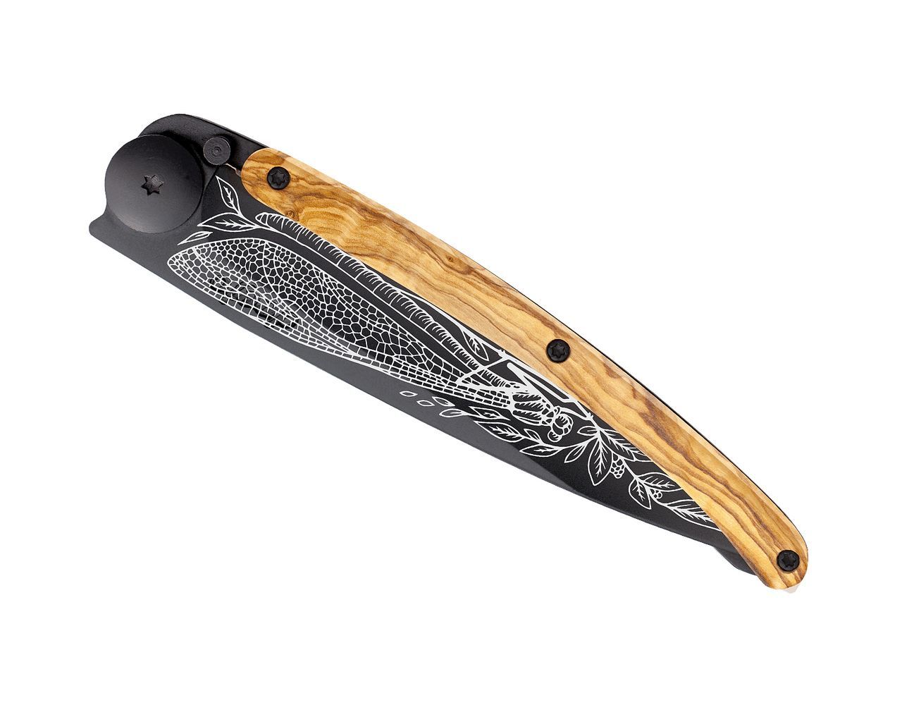 Складной нож Deejo Black Dragonfly 37g, Olive Wood - фото 3