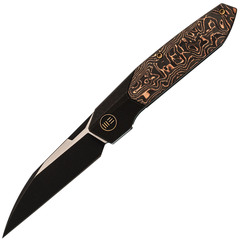 Фото Складной нож WE Knife Brr15, сталь M390, рукоять титан/карбон с медной стружкой