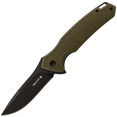 Фото Складной нож Mr.Blade Hellcat Mini blackwash сталь S35VN, рукоять Olive G10