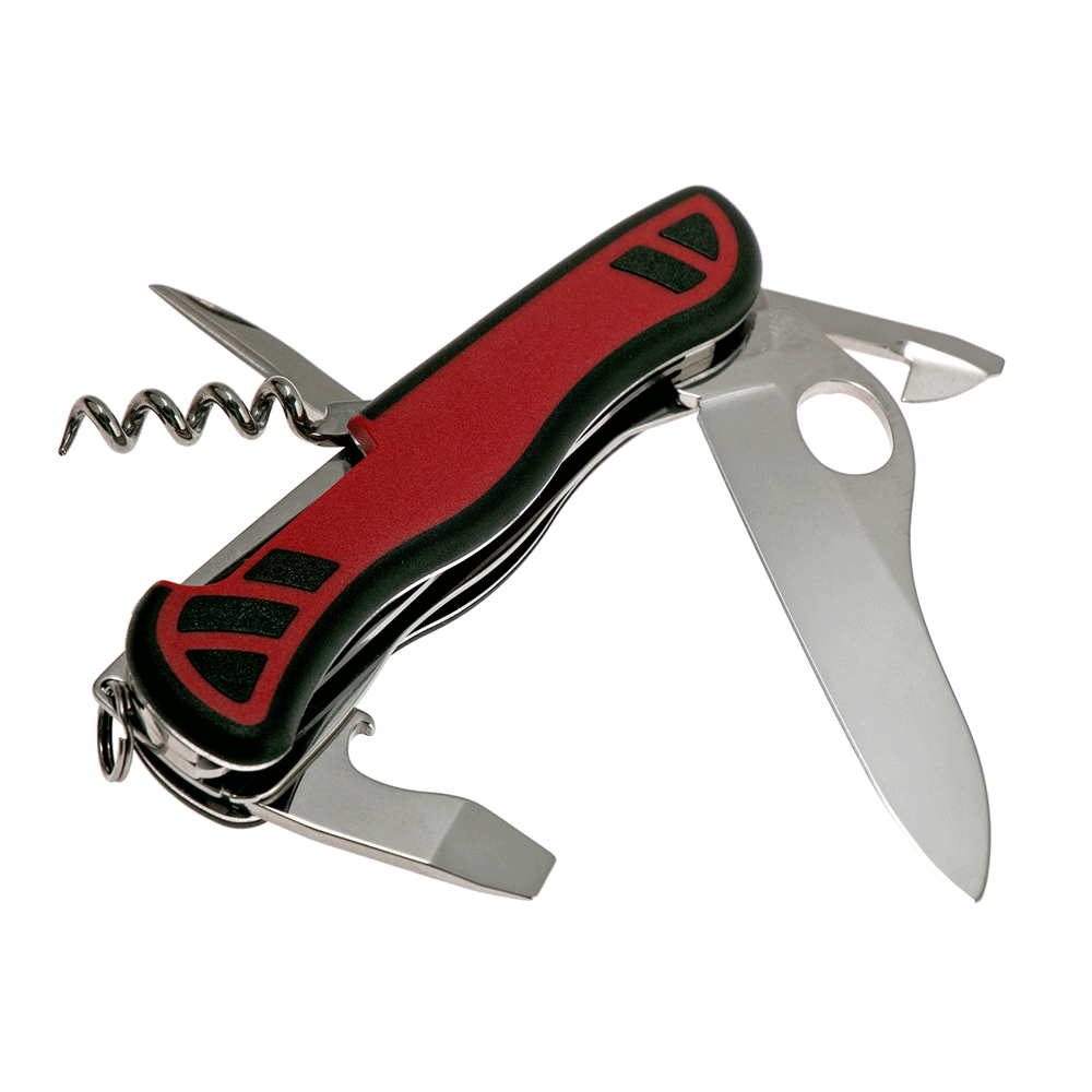 фото Нож перочинный victorinox forester one hand, сталь x50crmov15, рукоять нейлон, красно-черный