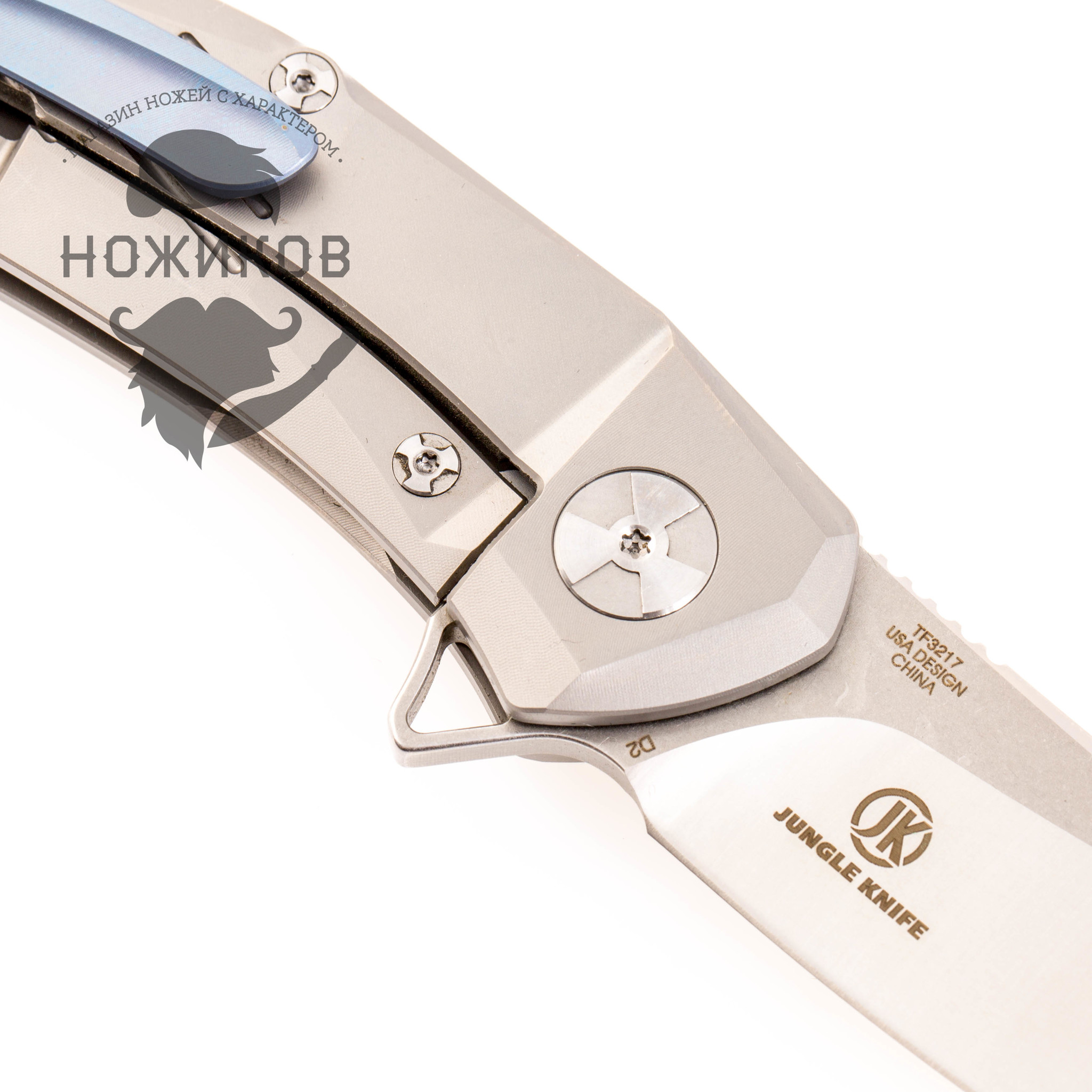 Складной нож Defcon EDC Ulu TF3217, сталь D2, рукоять титан - фото 8