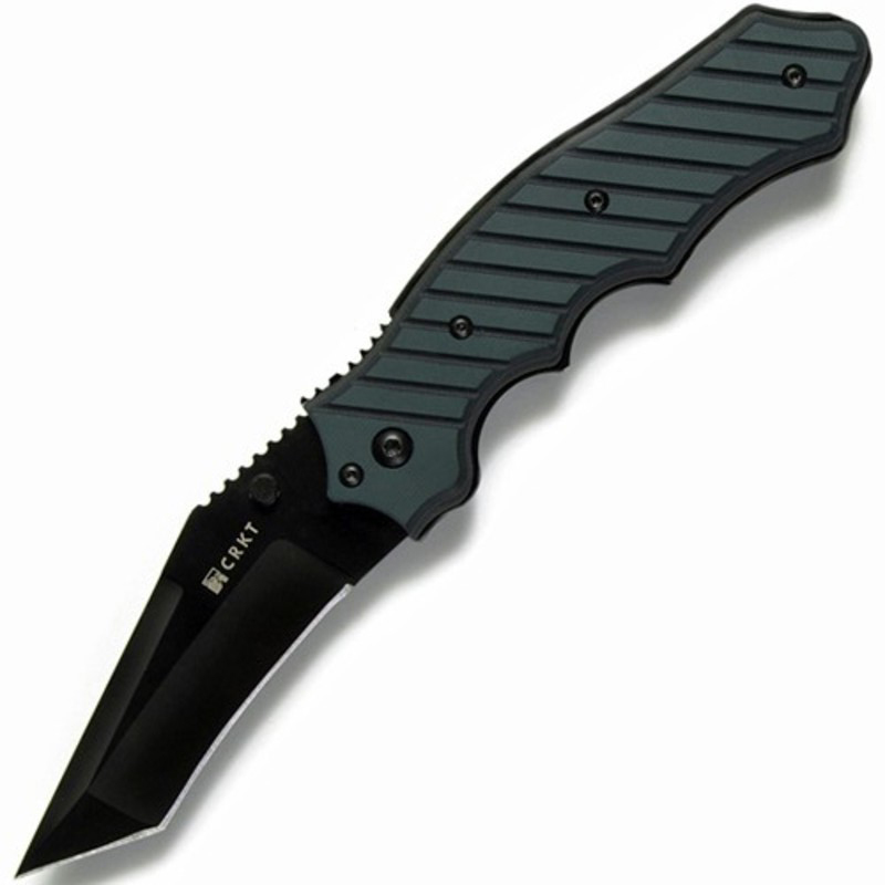 фото Складной нож crkt 1030k triumph, сталь aus-8 black finish, рукоять стеклотекстолит g10
