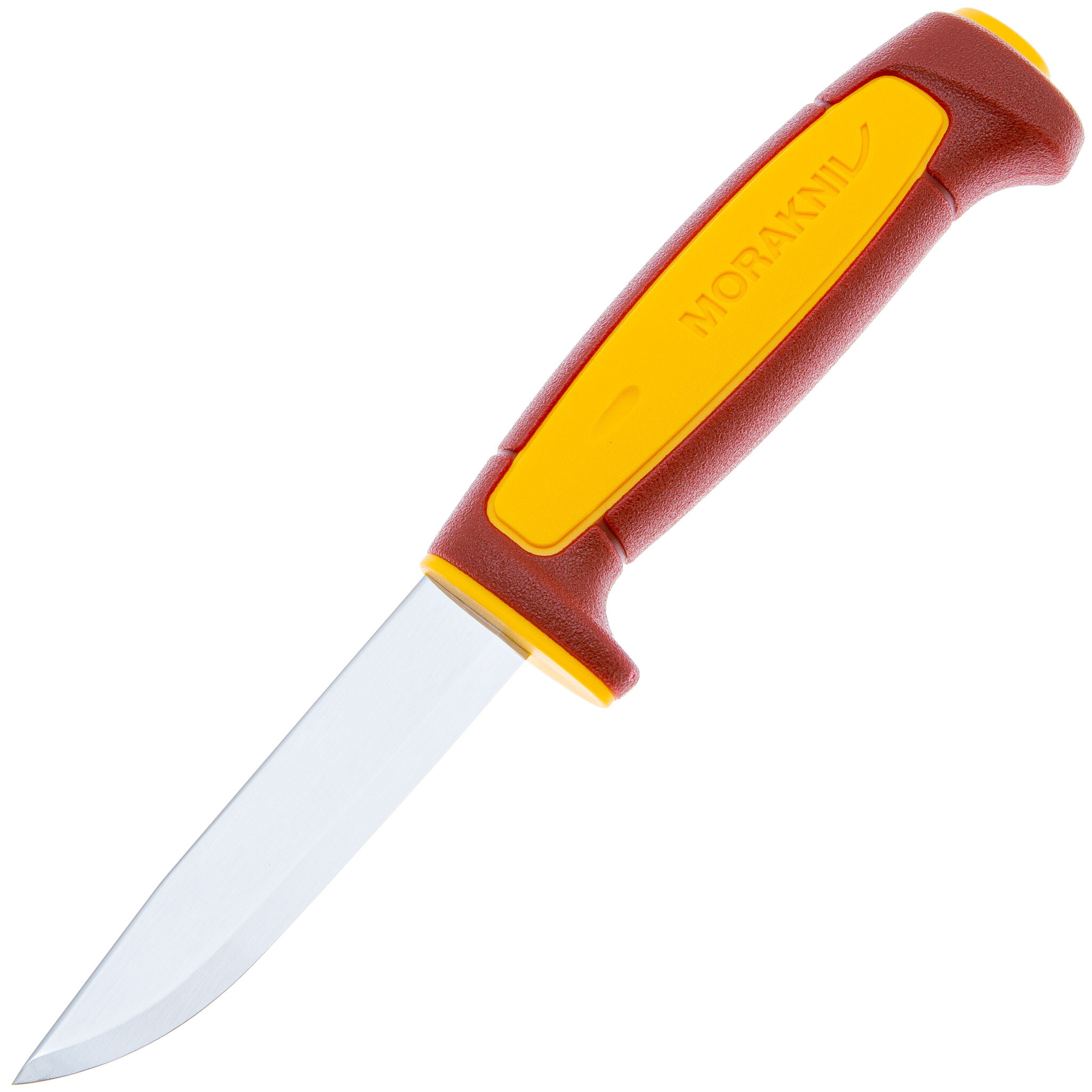 Нож с фиксированным лезвием Morakniv Basic 511, 2023, углеродистая сталь, рукоять пластик, red/yellow