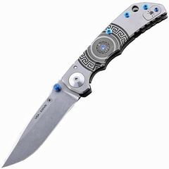 Фото Складной нож Spartan Custom Harsey Folder, сталь CPM-S35VN, рукоять Spartan Shield Engraved Titanium