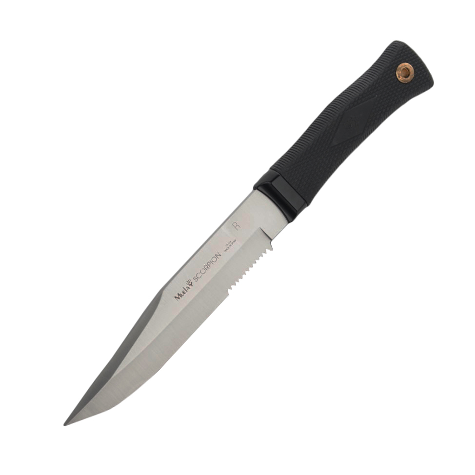 фото Нож с фиксированным клинком muela scorpion, сталь 440а, рукоять kraton