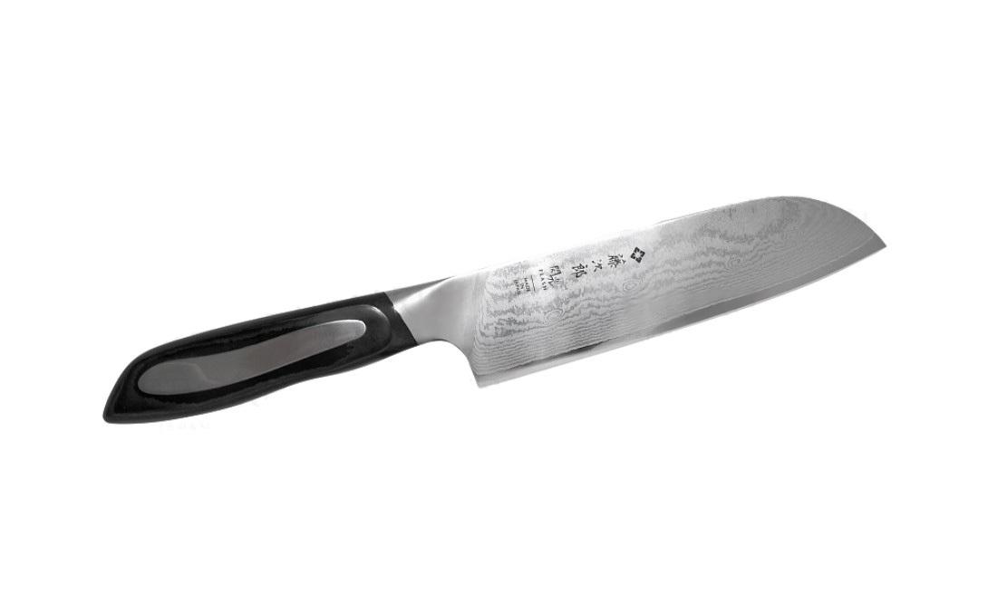 Нож Сантоку Tojiro Flash, FF-SA180, сталь VG-10, чёрный, в картонной коробке - фото 2