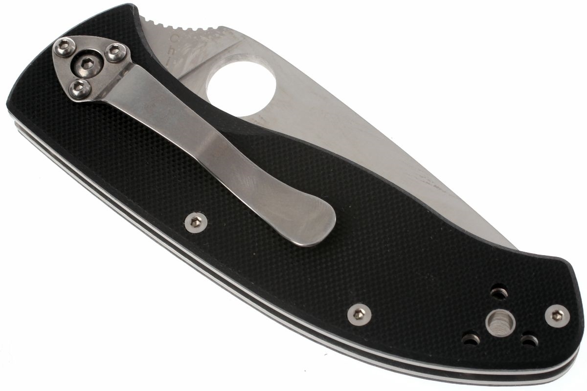 Нож складной Tenacious Spyderco C122GS, сталь 8Cr13MOV Satin Serrated, рукоять стеклотекстолит G-10, чёрный - фото 9