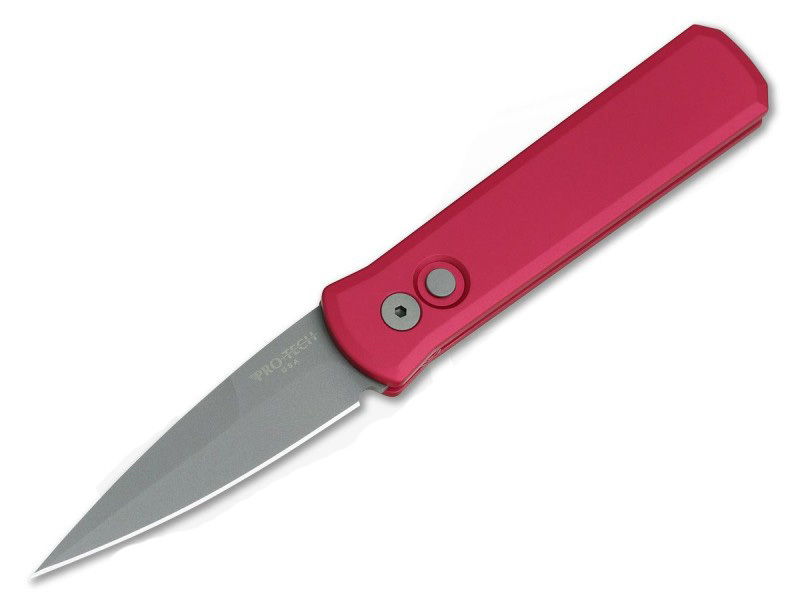 фото Автоматический складной нож pro-tech godson 720 red, сталь 154cm, рукоять алюминий, красный