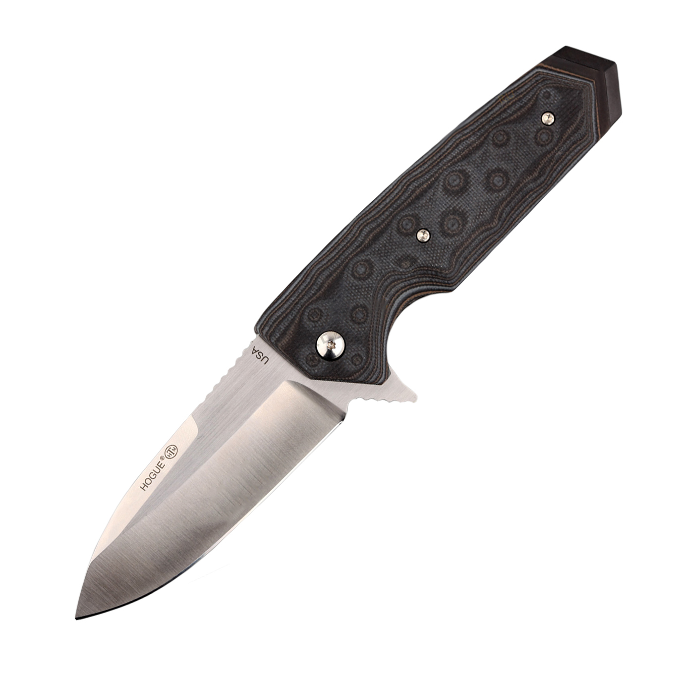 Нож складной Hogue EX-02, сталь 154CM Satin finish, рукоять стеклотекстолит G-Mascus®, темно-серый