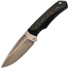 Фото Нож Pocket Wolf Мини Тактик с долом, сталь CPR, рукоять G10/carbon, черно-зеленый