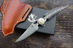 Фото Складной нож Steelclaw Перо, стальVG-10/Damasc, рукоять дерево