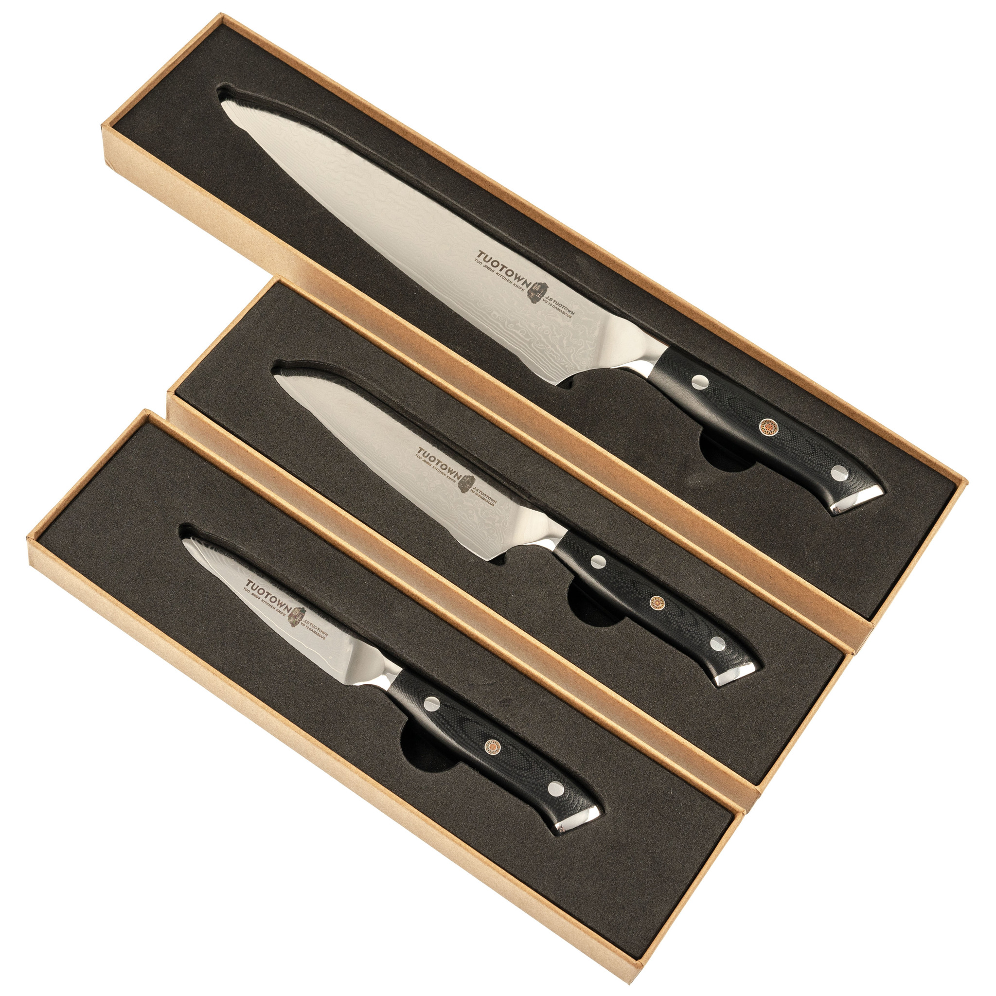 Набор из 3-х кухонных ножей, Tuotown серия D.JS - фото 5