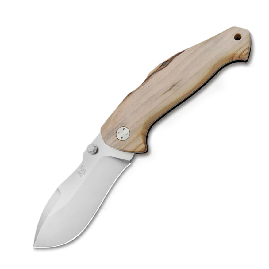 Складной нож Fox Mojo Folding Hunter, сталь N690, рукоять оливковое дерево, коричневый