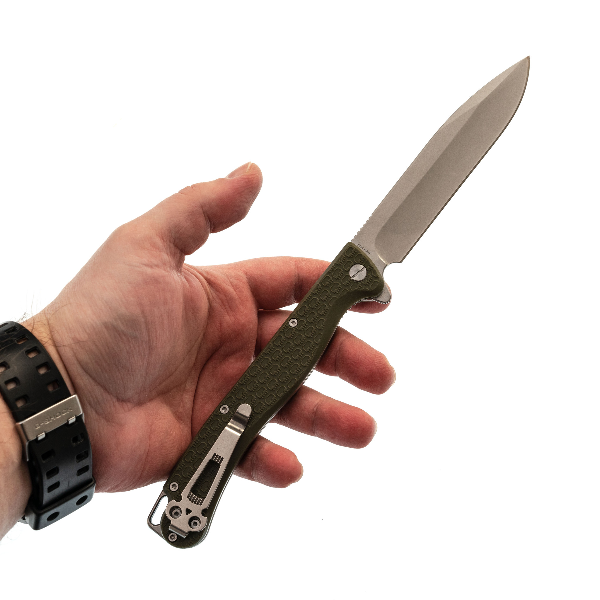 Складной нож Dagger Finka Olive DL, сталь 8cr14mov, рукоять FRN - фото 7