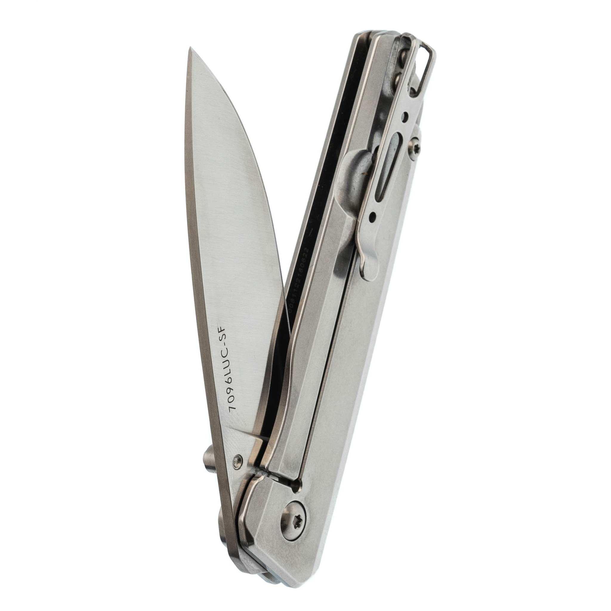 Складной нож Sanrenmu 7096LUC-SC, сталь 12C27, рукоять сталь - фото 6