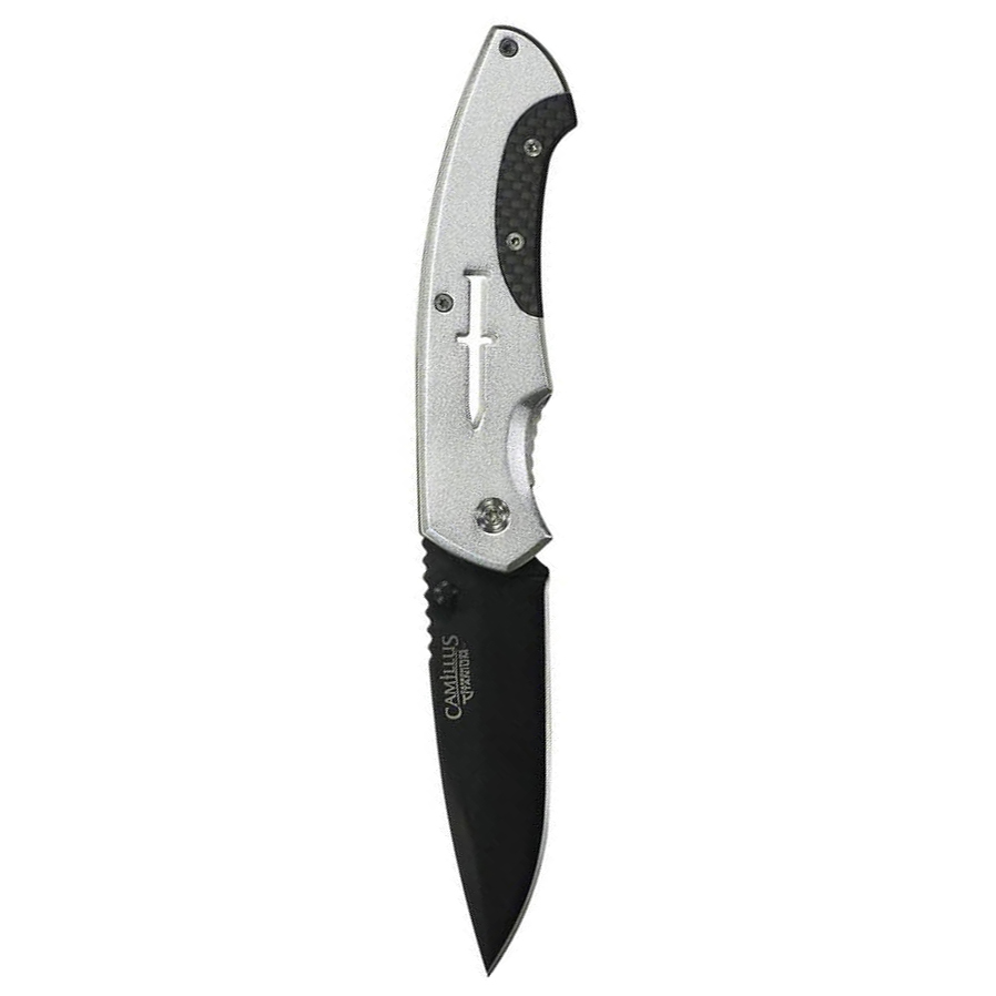 Складной нож Camillus Drop Point, сталь AUS-8, рукоять 6061 T-6 Aluminium, серый от Ножиков