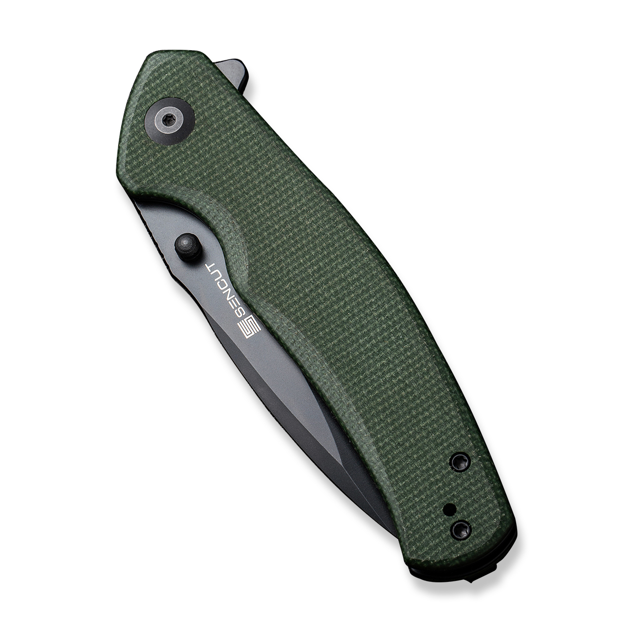 Складной нож Sencut Slashkin, сталь D2, рукоять canvas micarta, black/green - фото 4