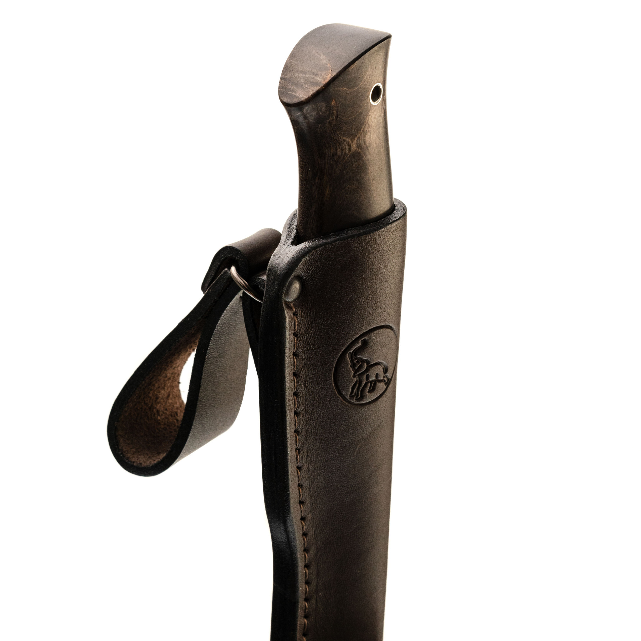 Нож разделочный C17, сталь Х12МФ, кап ореха, 237 мм Слон - фото 9