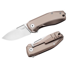 Фото Складной нож LionSteel NANO, сталь MagnaCut, рукоять титан, бронзовый