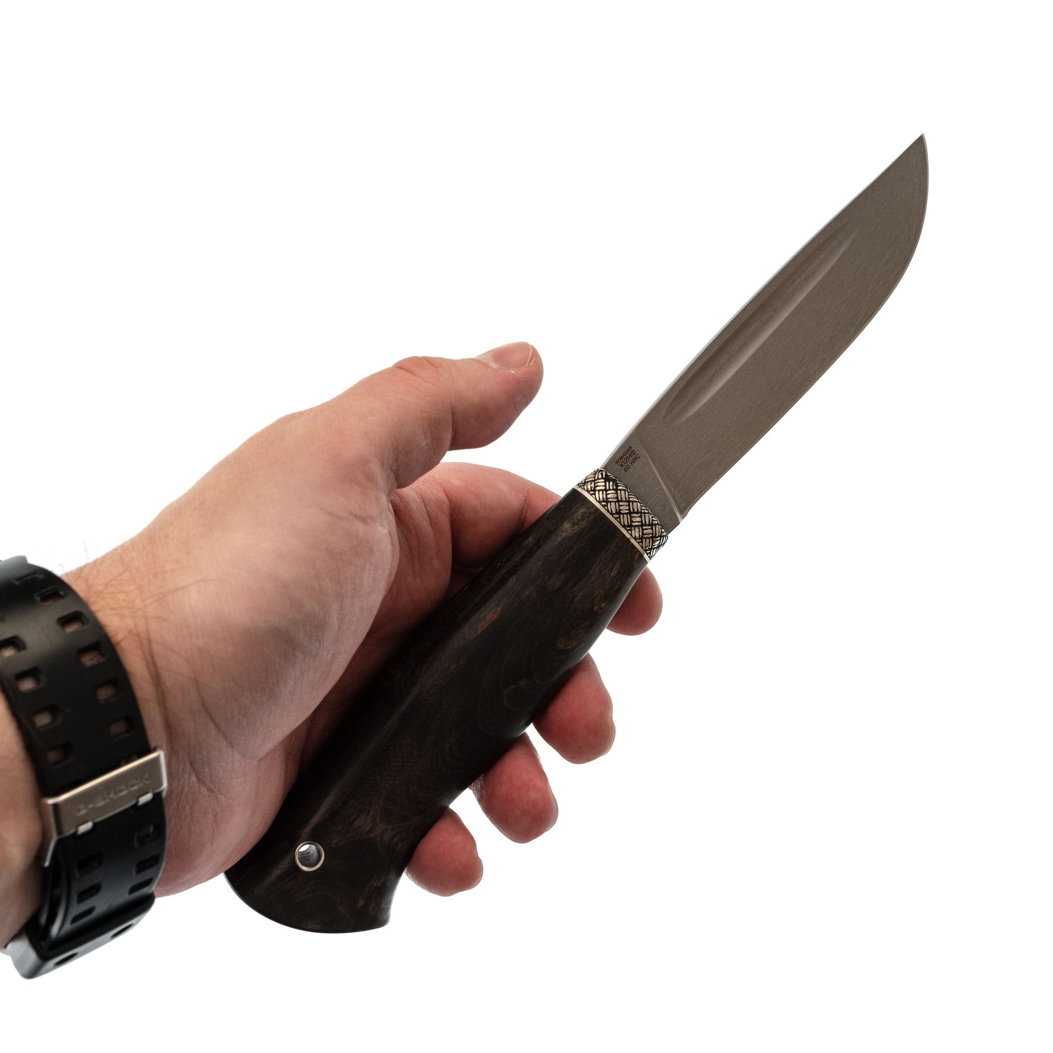 Нож разделочный C17, сталь Х12МФ, кап ореха, 237 мм Слон - фото 4