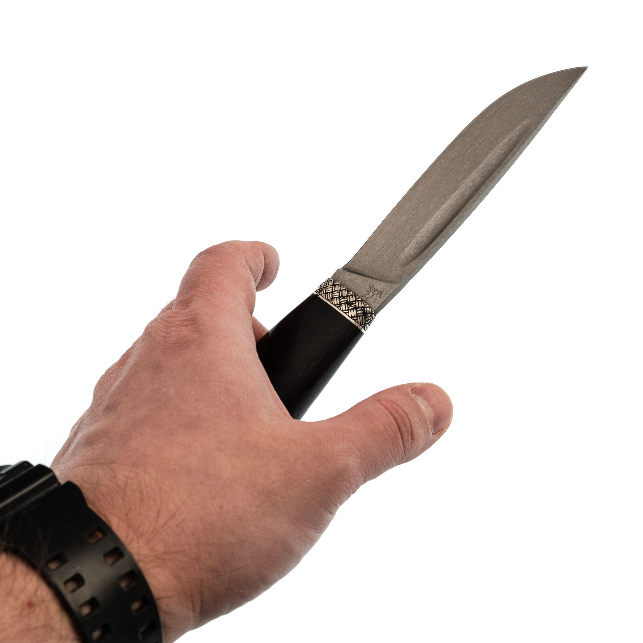 Нож разделочный C17, сталь Х12МФ, кап ореха, 237 мм Слон - фото 5